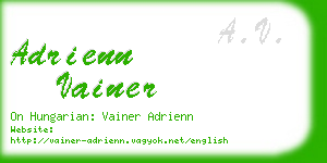 adrienn vainer business card